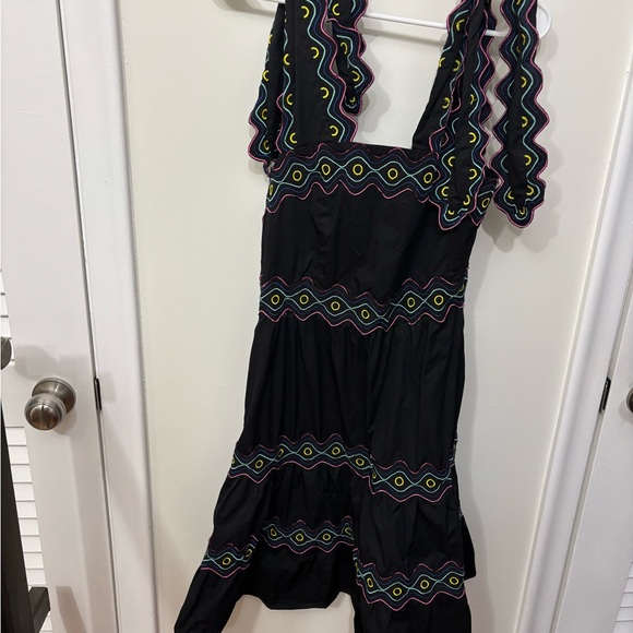 CeliaB Black Square Neck Knee-Length Umi Sundress - Picture 3 of 6